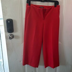 Red Express Wide Leg Capri Dress Pants